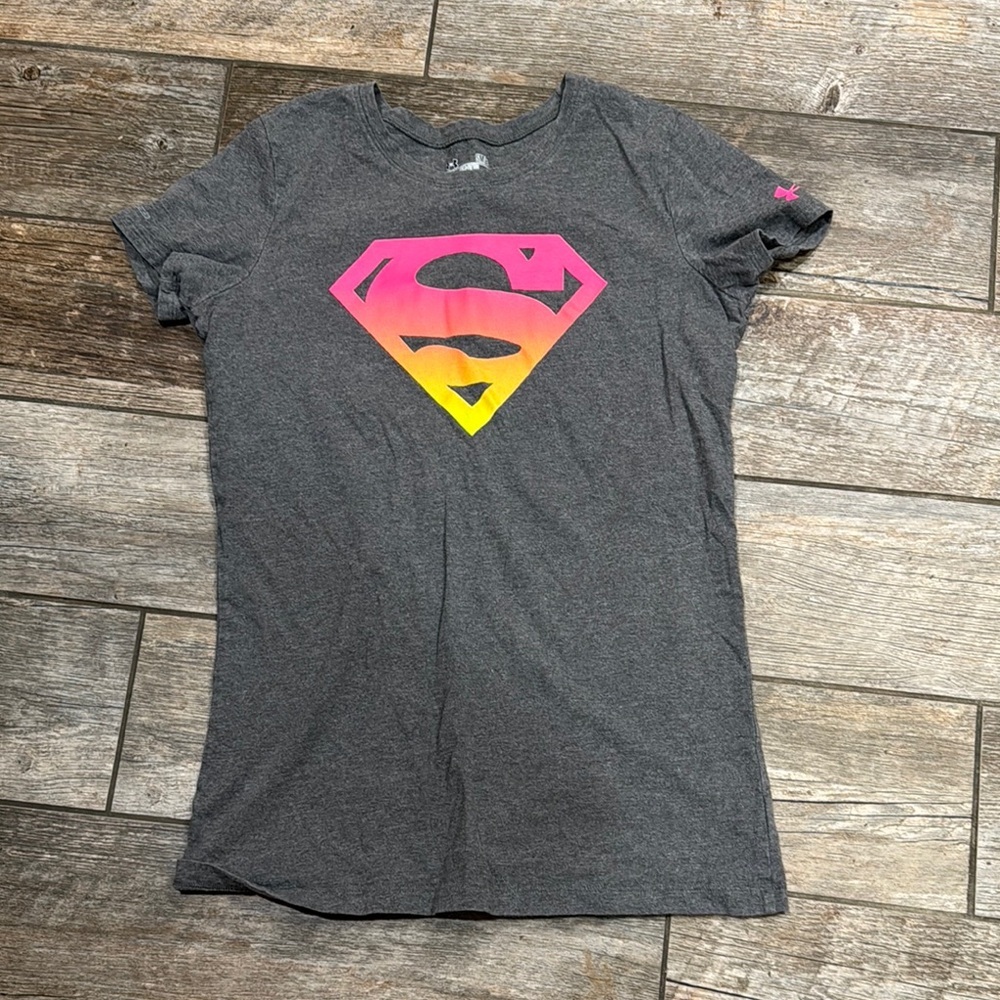 Under Armour Gray and Pink Short Sleeve Tee